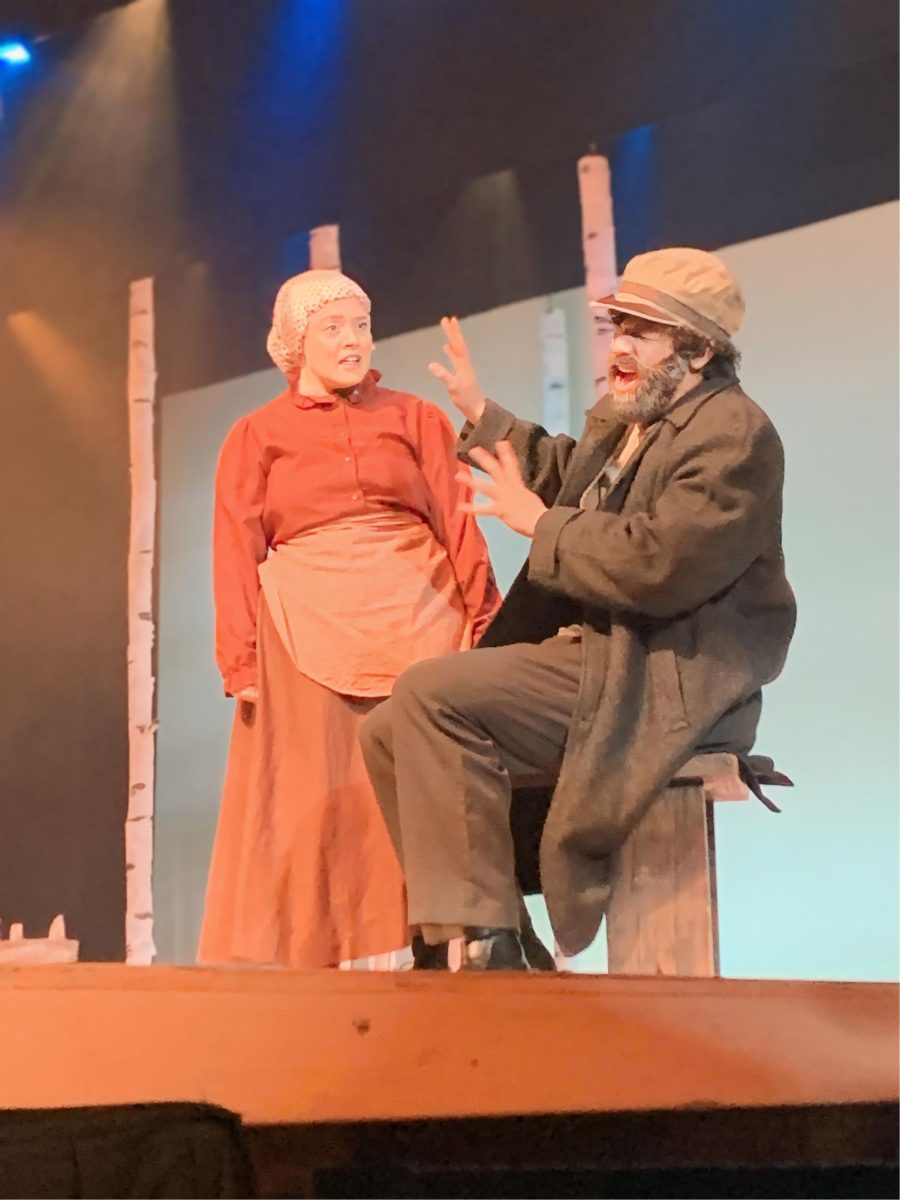 Olivia Anderson (Golde), and Wilder Long (Tevye)