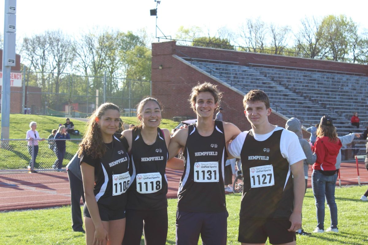  (left to right): Reece Calabretta, Addie Leber, Ryan Taylor, and Jackson Shirey